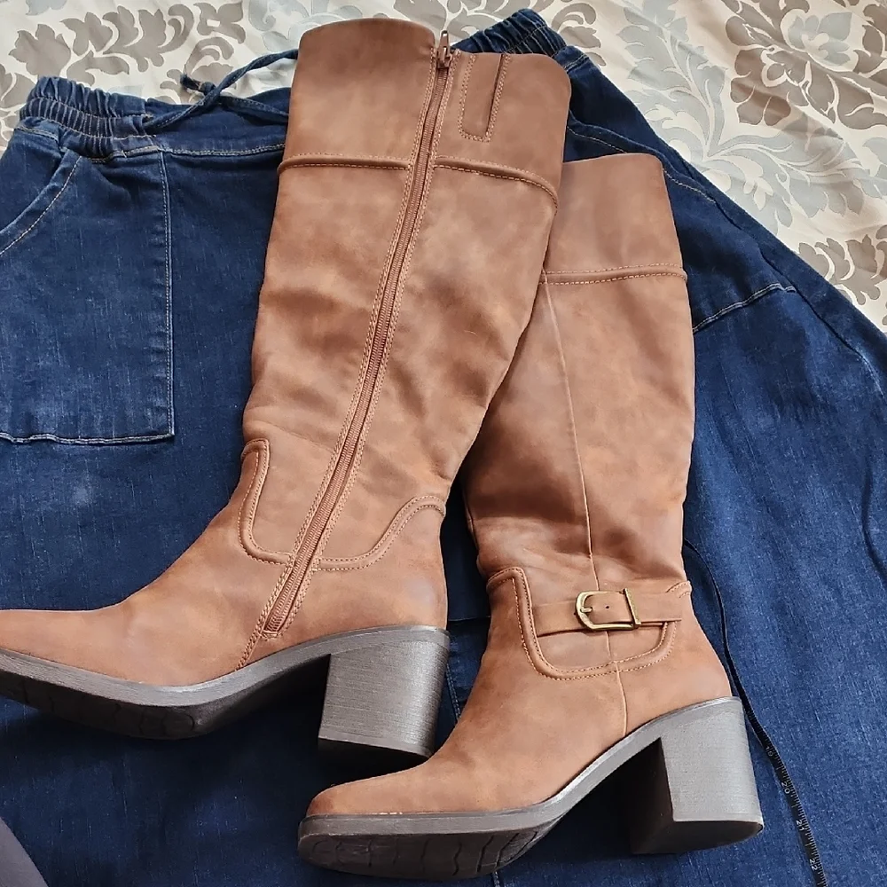 Denver Hayes Heeled Riding Boots - Picture 1 of 5